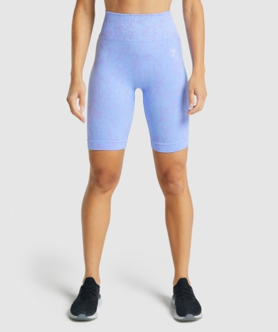 Gymshark Adapt Animal Seamless Cycling Şort Kadın Açık Mavi | 516-WOPVAN