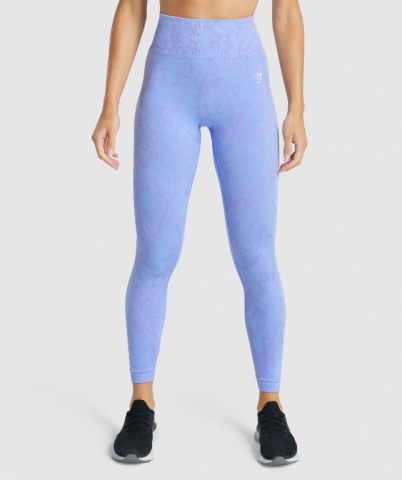 Gymshark Adapt Animal Seamless High Waisted Tayt Kadın Açık Mavi | 578-NOXRDH