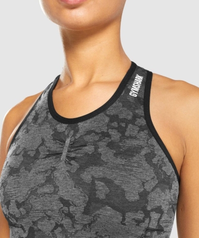 Gymshark Adapt Camo Seamless Atlet Kadın Siyah | 602-WGRLKO