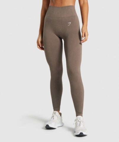 Gymshark Adapt Fleck Seamless High Waisted Tayt Kadın Kahverengi | 302-HGTNSO