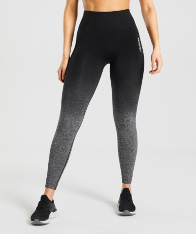 Gymshark Adapt Ombre Seamless High Waisted Tayt Kadın Siyah Siyah | 043-KVITAP