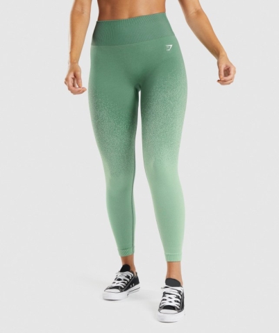 Gymshark Adapt Ombre Seamless High Waisted Tayt Kadın Yeşil Açık Yeşil | 983-RPNHOX