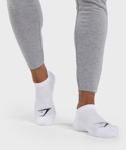 Gymshark Ankle 3pk Çorap Kadın Beyaz | 714-SPEURV