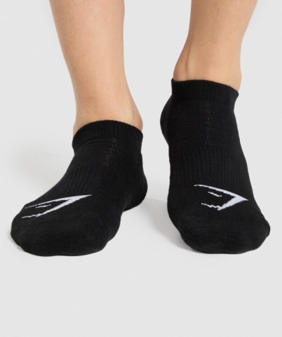 Gymshark Ankle 3pk Çorap Kadın Siyah | 196-PLECRY