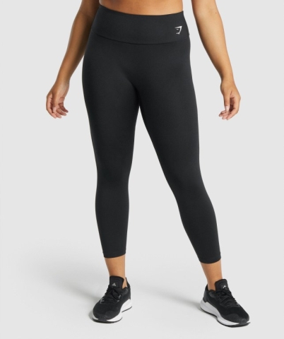 Gymshark Antrenman 7/8 High Waisted Tayt Kadın Siyah | 314-BEISLQ