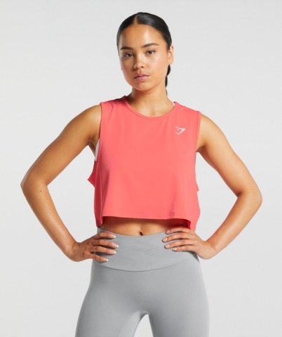 Gymshark Antrenman Crop Atlet Kadın Pembe | 673-PQTXVF