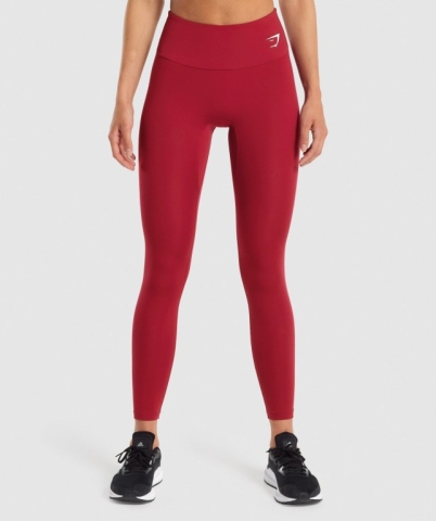 Gymshark Antrenman High Waisted Tayt Kadın Bordo | 294-XNRBYC