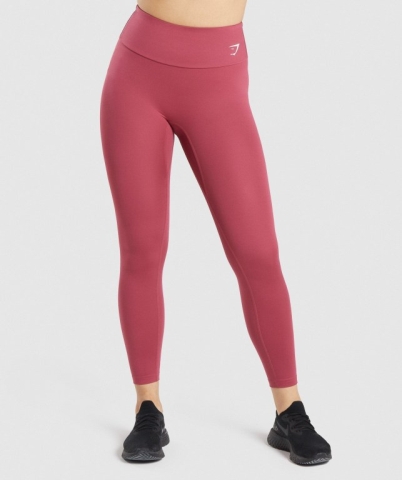 Gymshark Antrenman High Waisted Tayt Kadın Pembe | 569-HQKUVA