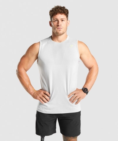 Gymshark Apex Seamless Atlet Erkek Açık Gri | 197-OMLGSB