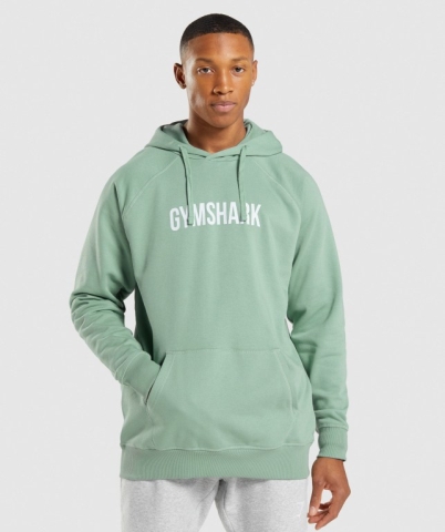 Gymshark Apollo Kapüşonlu Sweatshirt Erkek Mavi | 294-OUHIBD