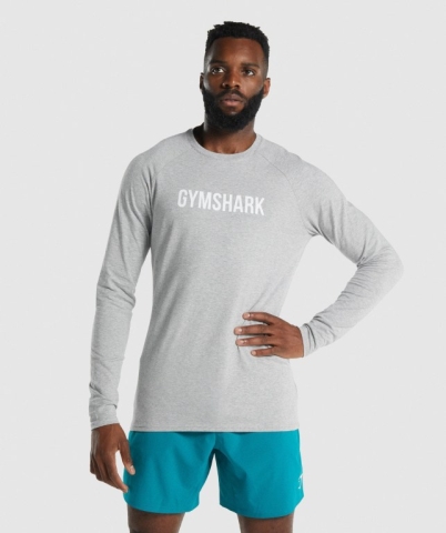 Gymshark Apollo Tişört Erkek Açık Gri | 492-WZQBIA