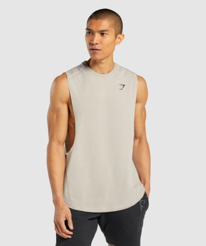 Gymshark Bold Drop Arm Atlet Erkek Gri | 120-UHIXJK