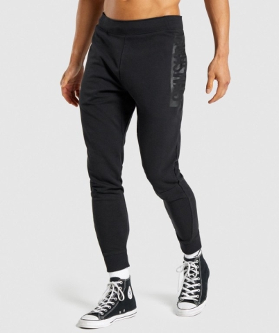 Gymshark Bold Jogger Pantolon Erkek Siyah | 318-RUMJBC