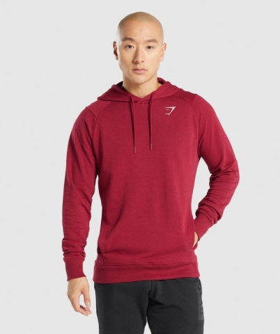 Gymshark Bold Kapüşonlu Sweatshirt Erkek Bordo | 127-SFVOZR