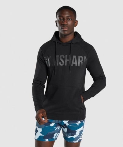 Gymshark Bold Kapüşonlu Sweatshirt Erkek Siyah Siyah | 497-JXTWGO