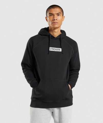 Gymshark Central Kapüşonlu Sweatshirt Erkek Siyah | 089-WYQJDO