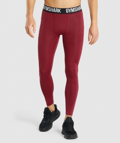 Gymshark Element Baselayer Jogger Pantolon Erkek Bordo | 539-CTLAUY