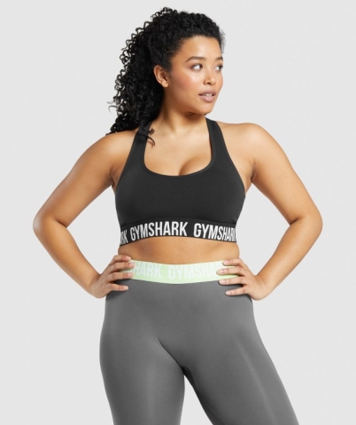 Gymshark Fit Seamless Spor Sütyeni Kadın Siyah | 146-NMLKPB