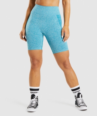 Gymshark Flex Cycling Şort Kadın Mavi | 205-RWTOPA