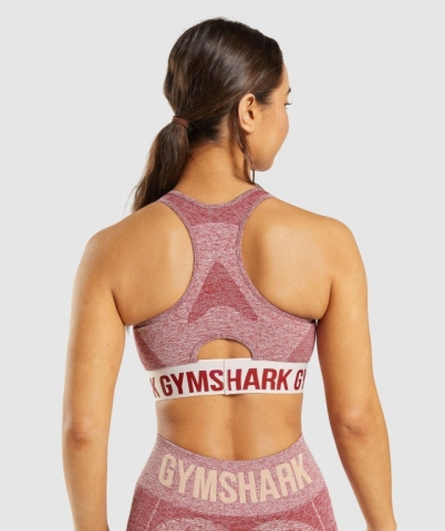 Gymshark Flex Spor Sütyeni Kadın Bordo | 795-XAGWMF