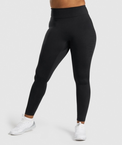 Gymshark GS Power High Waisted Tayt Kadın Siyah | 795-JLESXY