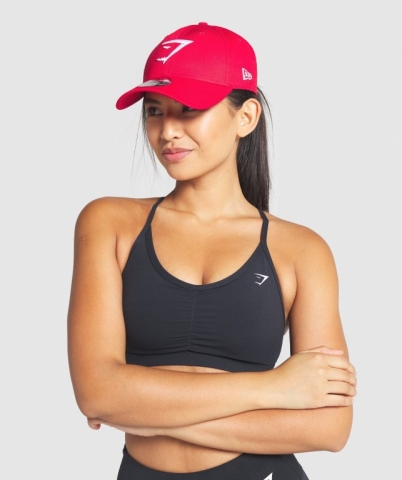 Gymshark New Era 9FORTY Adjustable Saç Bandı Erkek Kırmızı | 593-HKCBDX