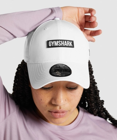 Gymshark New Era GS 9Forty Snapback Saç Bandı Erkek Beyaz | 806-NKLUIB