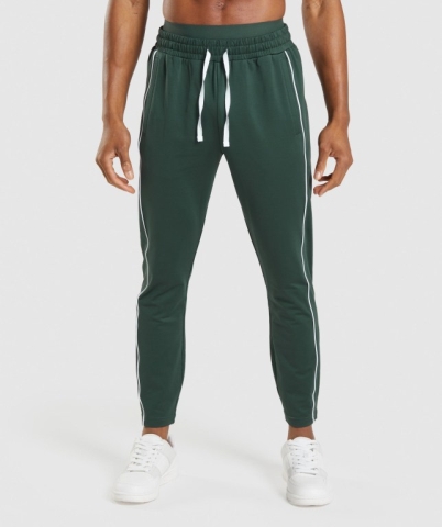 Gymshark Recess Jogger Pantolon Erkek Obsidian Yeşil Beyaz | 196-YESXJT