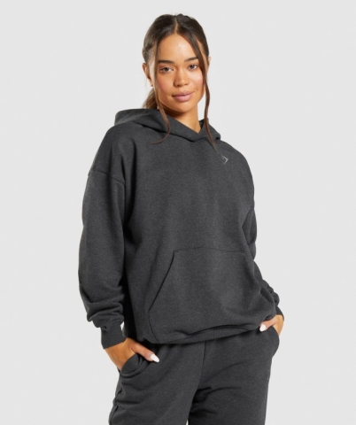 Gymshark Rest Day Sweats Kapüşonlu Sweatshirt Kadın Siyah | 743-WDEOPK