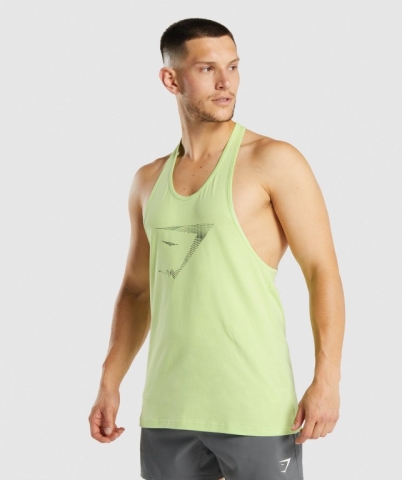 Gymshark Sharkhead Infill Atlet Erkek Açık Yeşil | 186-FJHZOM