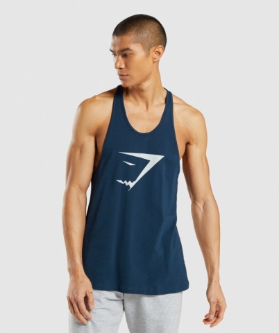 Gymshark Sharkhead Infill Atlet Erkek Lacivert | 582-XVKTZI