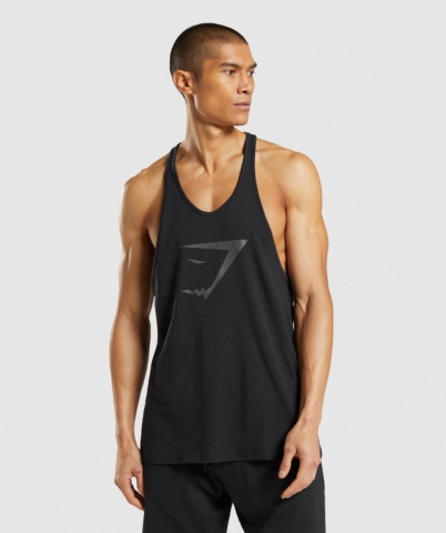 Gymshark Sharkhead Infill Atlet Erkek Siyah | 217-PAEGRL