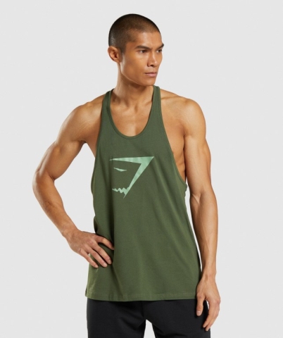 Gymshark Sharkhead Infill Atlet Erkek Yeşil | 758-CUOLDK