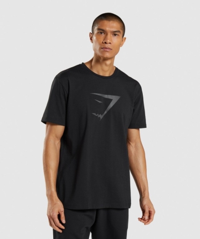 Gymshark Sharkhead Infill Tişört Erkek Siyah | 173-STRPUY