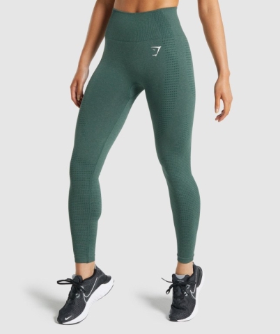 Gymshark Vital Seamless 2.0 High Waisted Tayt Kadın Koyu Yeşil | 825-XBGWRU