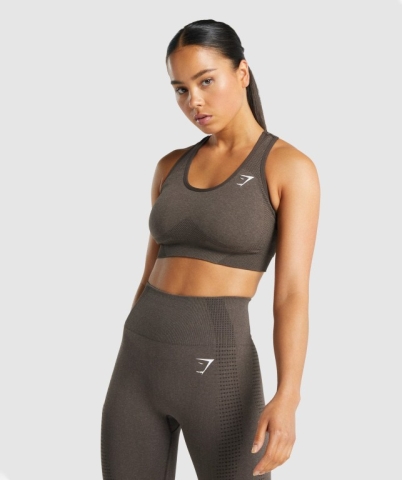 Gymshark Vital Seamless 2.0 Spor Sütyeni Kadın Kahverengi | 428-MTHYQD