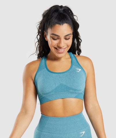 Gymshark Vital Seamless 2.0 Spor Sütyeni Kadın Turkuaz | 435-EWVLRP