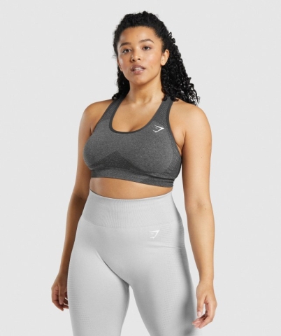 Gymshark Vital Seamless 2.0 Spor Sütyeni Kadın Gri | 591-MOIBFA