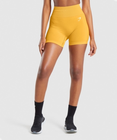 Gymshark Vital Seamless 2.0 Şort Kadın Sarı | 851-EPOVSR