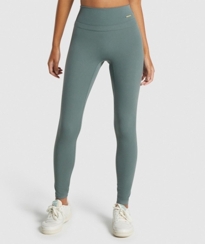 Gymshark Whitney High Rise High Waisted Tayt Kadın Yeşil | 890-VCSBWO