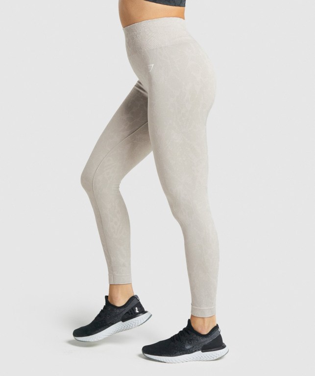 Gymshark Adapt Animal Seamless High Waisted Tayt Kadın Gri | 745-SQJNEV