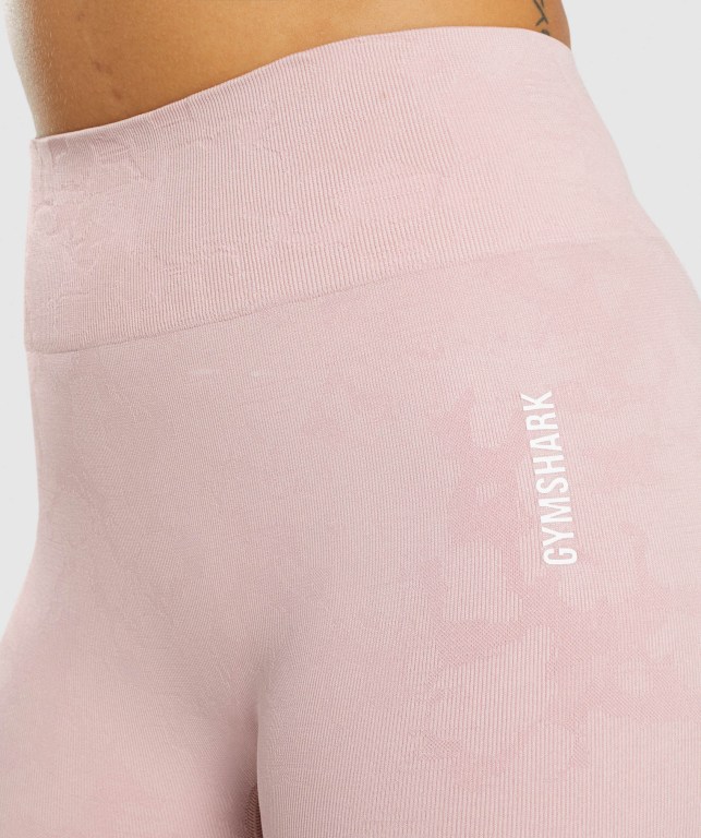 Gymshark Adapt Camo Seamless High Waisted Tayt Kadın Açık Pembe | 714-GNQLCR