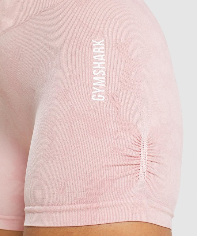 Gymshark Adapt Camo Seamless Şort Kadın Açık Pembe | 950-BYTJXM