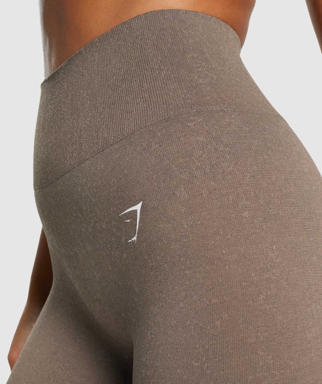 Gymshark Adapt Fleck Seamless High Waisted Tayt Kadın Kahverengi | 302-HGTNSO