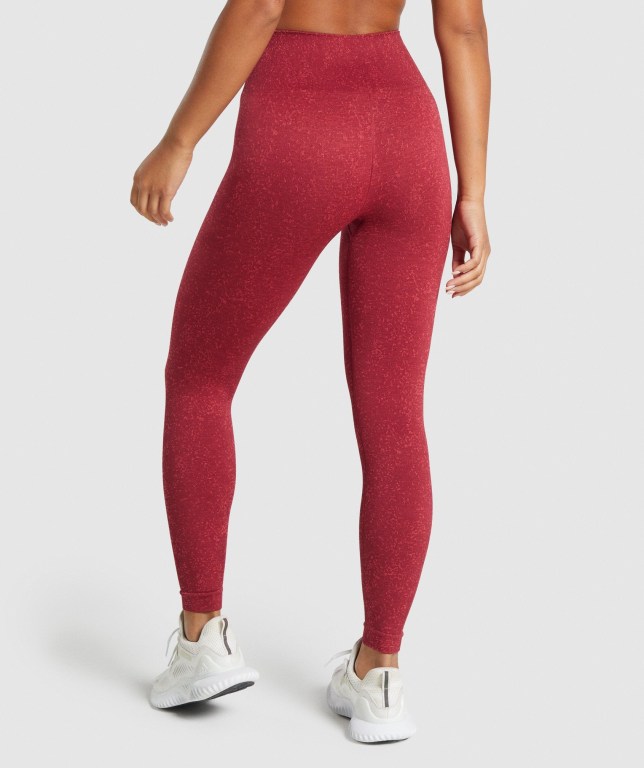 Gymshark Adapt Fleck Seamless High Waisted Tayt Kadın Bordo | 410-HJRZEW