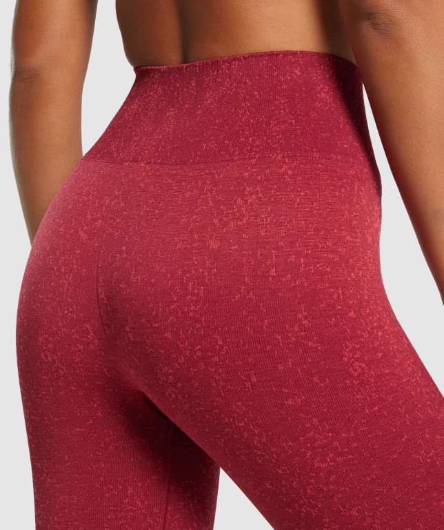 Gymshark Adapt Fleck Seamless High Waisted Tayt Kadın Bordo | 410-HJRZEW