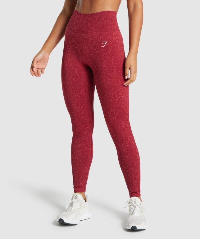 Gymshark Adapt Fleck Seamless High Waisted Tayt Kadın Bordo | 410-HJRZEW