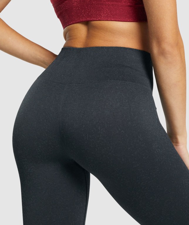 Gymshark Adapt Fleck Seamless High Waisted Tayt Kadın Siyah | 710-LOSNYV