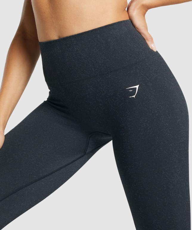 Gymshark Adapt Fleck Seamless High Waisted Tayt Kadın Siyah | 710-LOSNYV