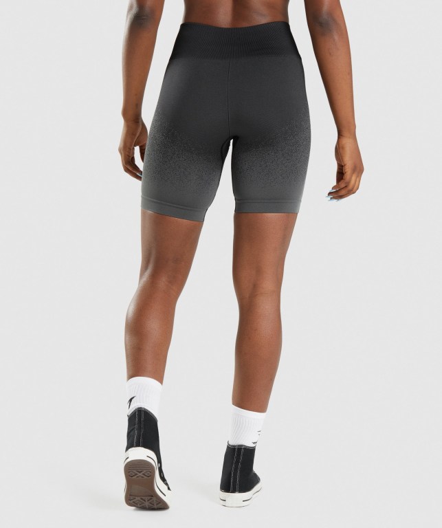 Gymshark Adapt Ombre Seamless Cycling Şort Kadın Siyah Gri | 273-GTLBKI